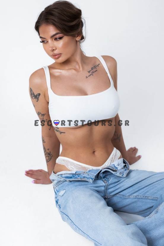 SENSUAL SKINNY BUSTY TOP VIP HOT EROTIC SEXY TATTED CALLGIRL VISITA ESCORT IN ATHENS SELENA